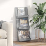 vidaXL Raft pentru reviste Gri Sonoma 51 x 11 x 102 cm Lemn compozit 899516