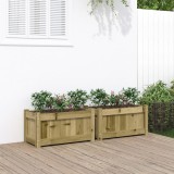 vidaXL Jardiniere de gradina , 2 buc., lemn de pin impregnat 837448