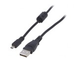 Cablu USB 2.0 UC-E6 1,5m Negru, Akyga