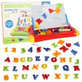 Tabla Magnetica cu Litere Alfabet, Semne Matematice, Cifre Magnetice, Marker, Scris, Desenat si Sters, Spatiu de Depozitare, Invatare Culori, Jucarii