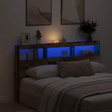 VidaXL Dulap pentru tăblie cu LED Lemn vechi 180x17x102 cm