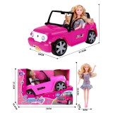 Papusa Bella cu Masina Decapotabila pentru Copii 3+, 31.5cm (marime mare)