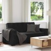 VidaXL Canapea cu 2 locuri, negru, 140 cm, catifea 4105025