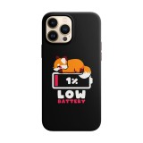 Husa compatibila cu Apple iPhone 12 model Low battery,Silicon, Tpu, Viceversa, Transparent, Carcasa