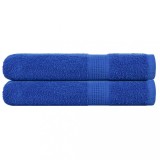VidaXL Prosoape pentru saună 2 buc Albastru 360 g/m&sup2; 100% bumbac