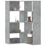 VidaXL Bibliotecă 4 niveluri gri beton 85x85x140 cm lemn prelucrat