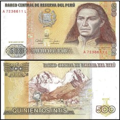 Peru 1987 - 500 intis, necirculata