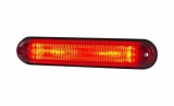 Lampa Gabarit LED Rosii 12/24V Horpol LD2334, 6 LED-uri, 133x27mm, IP68, Distanta suruburi 97mm