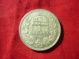 Moneda 1 Koroana 1912 Franz Josef Ungaria,argint ,cal.F. Buna