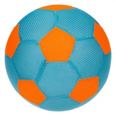 Minge Fotbal Plajă, Textilă, Albastru-Portocaliu, 22cm