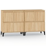 Dulapuri, 2 buc, stejar sonoma, 60x35x70 cm, lemn prelucrat