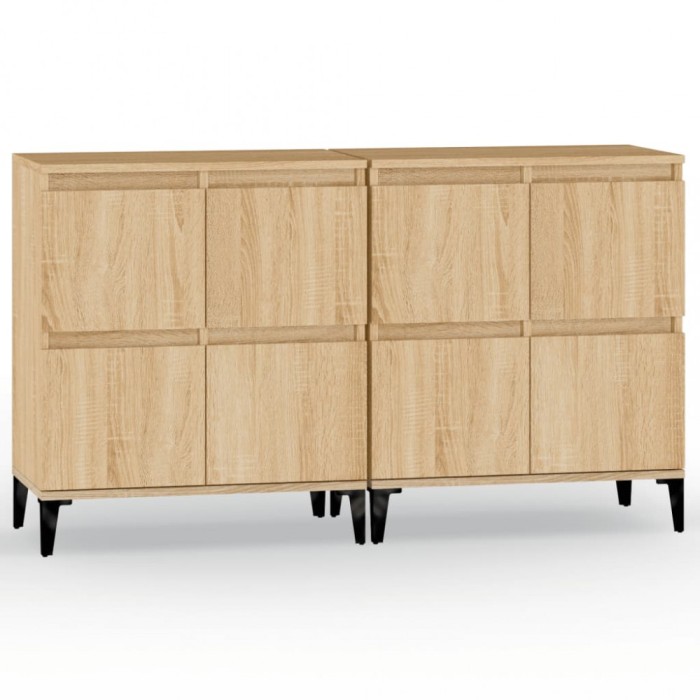 Dulapuri, 2 buc, stejar sonoma, 60x35x70 cm, lemn prelucrat