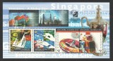 Singapore 2004 - Vederi din oraș, World Stamp Championship, bloc neuzat, cota mare