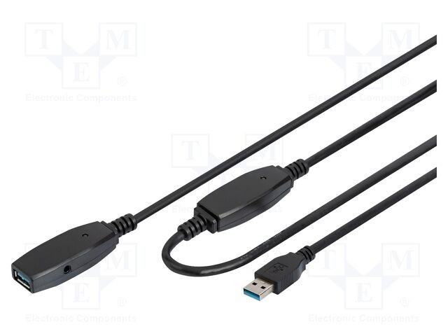 DIGITUS Repeater USB 3.0 USB A 15m negru