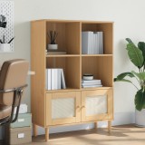 Gossi biblioteca senja aspect ratan maro 90x35x130 cm lemn masiv pin