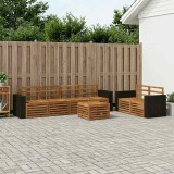 vidaXL Set de canapele de exterior 7 pcs natural Lemn Solid de Acacia 3384060