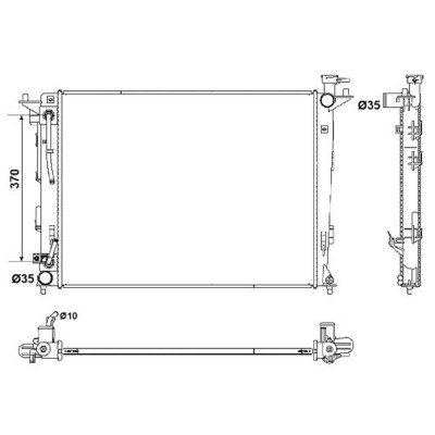 Radiator racire Hyundai Ix35 (Lm), 08.2009-, Kia Sportage (Sl), 06.2010-2015, Motorizare 2.0 120kw Benzina, tip climatizare Cu/fara AC, cutie automat foto