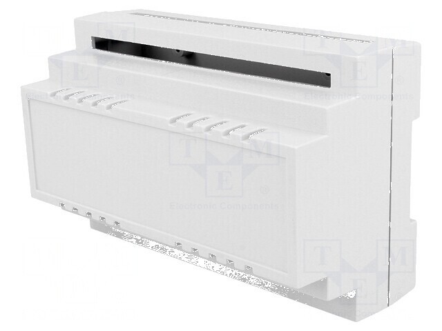 Carcasă ABS gri pentru şină DIN 88mm x 138mm x 62mm