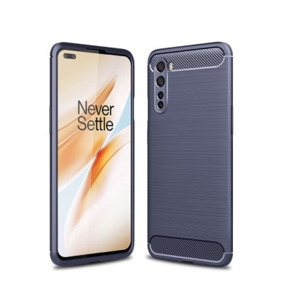 Husa pentru OnePlus Nord 5G - Techsuit Carbon Silicone - Blue foto
