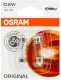 Set 2 becuri C5W 12V Osram original blister