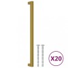 Manere de dulap, 20 buc., auriu, 320 mm, otel inoxidabil
