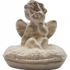 Statueta decorativa, Inger, Alb, 10 cm, DV96-32P
