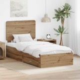 Cumpara ieftin Cadru de pat Stejar Artizanal 90 x 200 cm Lemn prelucrat
