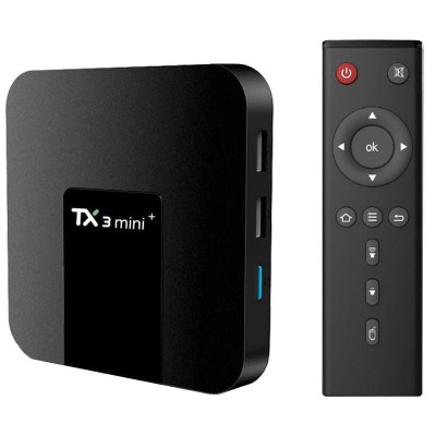 Mini PC Tv Box Techstar&amp;reg; TX3 Mini+, Procesor Quad Core Amlogic S905X2, Android 11, UHD 4K, 2GB RAM, 16GB ROM, WiFi DualBand, Telecomanda foto