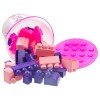 Set Cărămizi Construcție, Super Bloks, 48 Piese, Cu Găleată Fucsia, Multicolor, Plastic, Oem