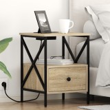 vidaXL Dulap de noapte Stejar sonoma 41.5 x 40.5 x 55 cm Lemn compozit