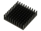Radiator extrudat cu aripioare, neagră