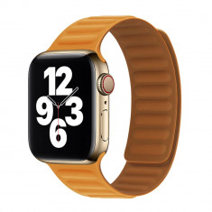 Curea barbati pentru Apple Watch 1/2/3/4/5/6/7/8/SE/SE 2/Ultra (42/44/45/49mm) - Techsuit Watchband (W035) - Orange foto