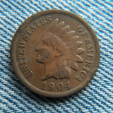 2n - 1 Cent 1904 Statele Unite ale Americii / USA SUA / cap de indian, America de Nord