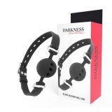 DARKNESS - BLACK BREATHABLE SILICONE GAG, DARKNESS BONDAGE