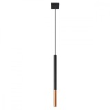 Lampă Suspendată Mozaic Negru/Cupru Oțel 1 Bec Tub Modern De Interior