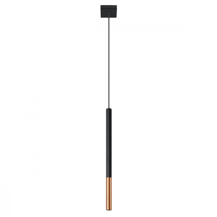 Lampă Suspendată Mozaic Negru/Cupru Oțel 1 Bec Tub Modern De Interior