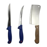 Cumpara ieftin Set cutite profesionale de macelarie, filetat, transat, dezosat, 2 cutite, otel carbon, satar