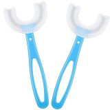 Cumpara ieftin Set 2 Periute de Dinti in Forma de U pentru Copii 6-12 Ani, Culoare Albastra