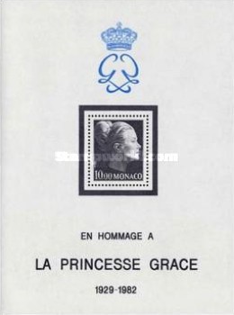 Monaco 1983 - Princess Grace comemorare, colita neuzata foto