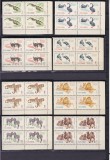 ROMANIA 1964 LP 592 GRADINA ZOOLOGICA DIN BUCURESTI BLOCURI DE 4 TIMBRE MNH