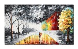 Cumpara ieftin Tablou GIGANT indragostiti pictat manual, Impreuna pentru totdeauna, 120x70cm ulei pe panza in relief efect 3D