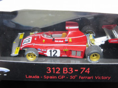 Macheta Ferrari 312 B3 1974 Niki Lauda Hotwheels Elite 1:43 foto