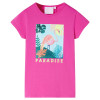 Tricou pentru copii, roz &icirc;nchis, 116, vidaXL