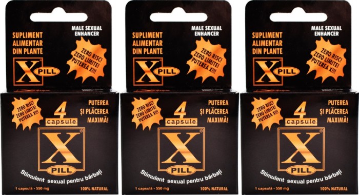 Set 3 Bucati - Stimulent Sexual Barbati X-PILL 4 Capsule