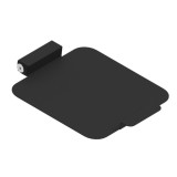 Capac pentru cos de gunoi cu balama si maner, otel galvanizat, negru mat, PowerX