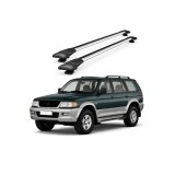 Bare portbagaj transversale auto aluminiu compatibile Mitsubishi Pajero Sport (Mk1) SUV 1996-2008 96-96 cm Cod: KL8