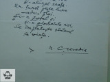 Manuscris/ E fata - aevea? - poem scris si semnat de Nicolae Crevedia