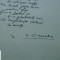 Manuscris/ E fata - aevea? - poem scris si semnat de Nicolae Crevedia