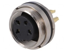 Conector M16 Soclu Mamă 4PIN 7A 250V Drept IP67