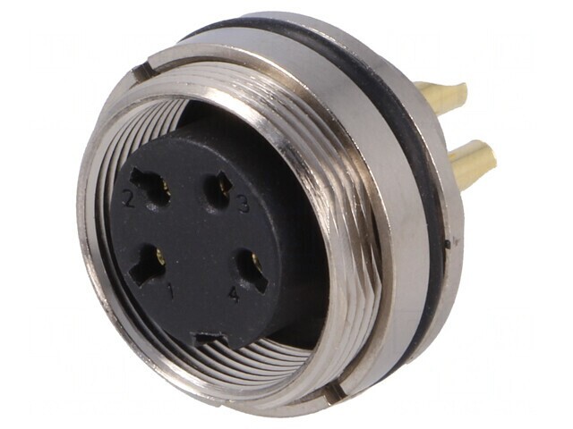 Conector M16 Soclu Mamă 4PIN 7A 250V Drept IP67
